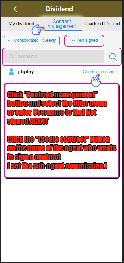 HOW TO CREATE CONTRACT FOR SUBAGENTS