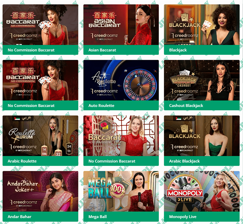live casino games and betting options for thousands of global sporting events